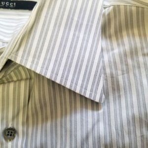 Mens Gucci Intricate Bold Striped Suit Shirt 17